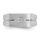 IB Goodman Mens Polished and Satin 1/4 carat Diamond Complete Ring - WBC