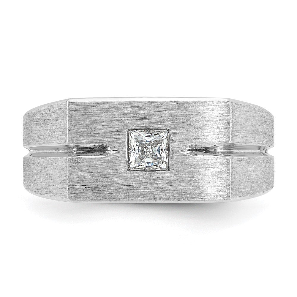 IB Goodman Mens Polished and Satin 1/4 carat Diamond Complete Ring - WBC