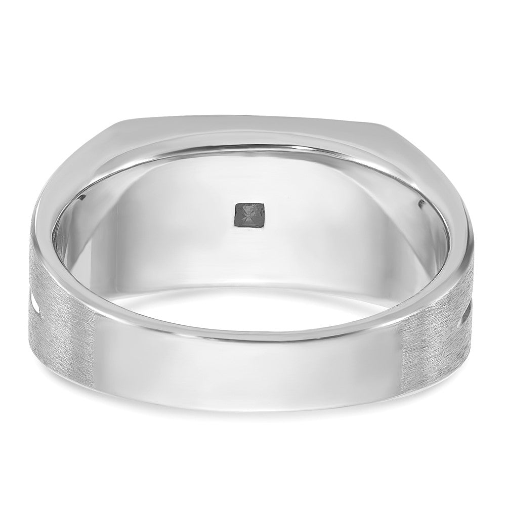IB Goodman Mens Polished and Satin 1/4 carat Diamond Complete Ring - WBC