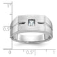 IB Goodman Mens Polished and Satin 1/4 carat Diamond Complete Ring - WBC