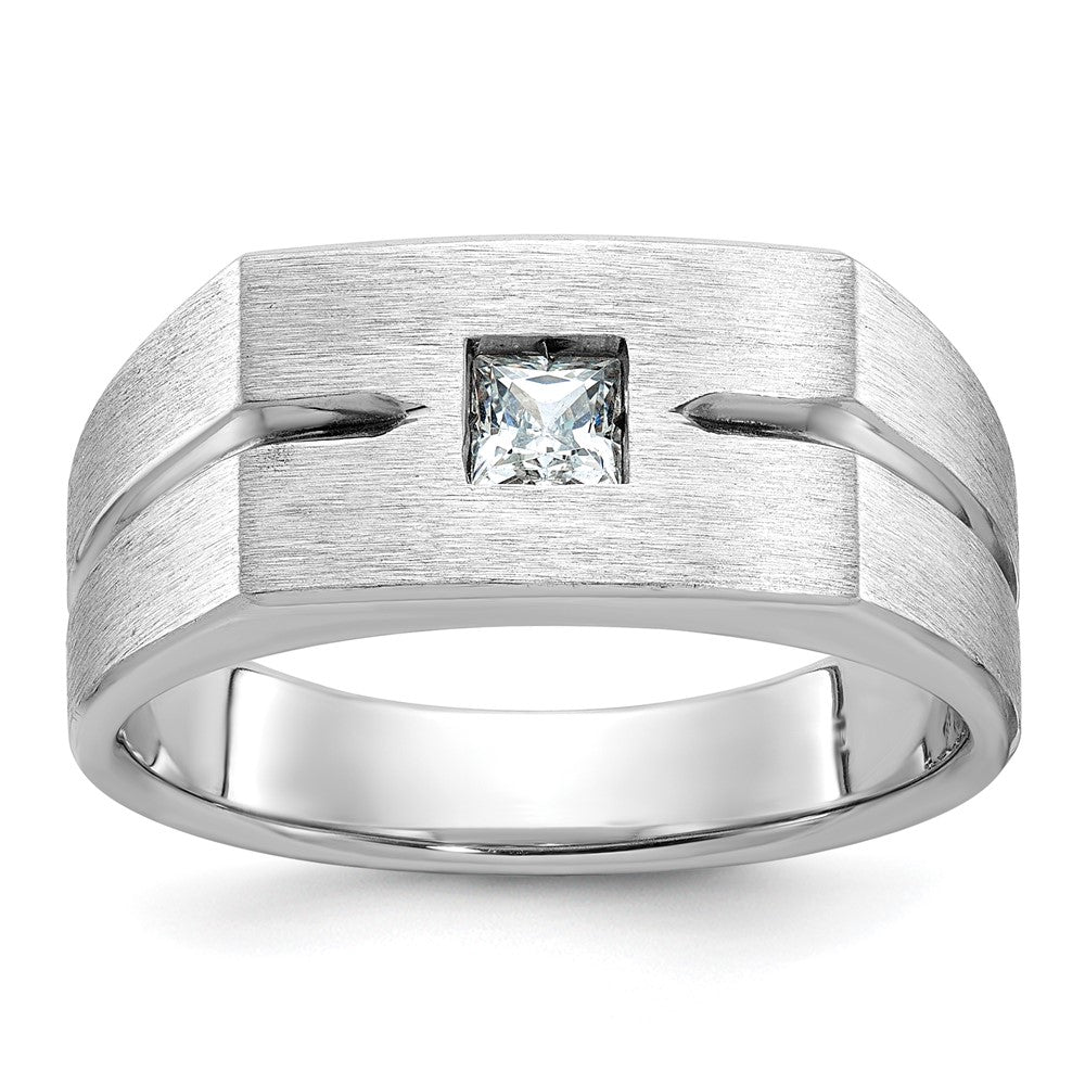 IB Goodman Mens Polished and Satin 1/4 carat Diamond Complete Ring - WBC