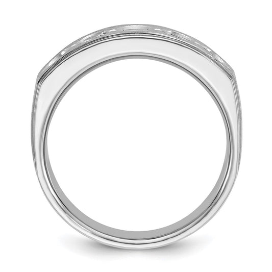 IB Goodman Mens Polished and Satin 1 carat Diamond Complete Ring - WBC