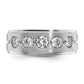 IB Goodman Mens Polished and Satin 1 carat Diamond Complete Ring - WBC