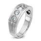 IB Goodman Mens Polished and Satin 1 carat Diamond Complete Ring - WBC