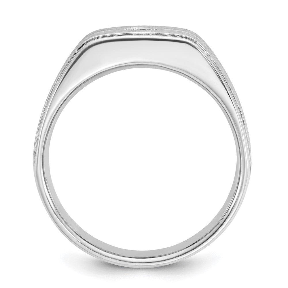 IB Goodman Mens Polished and Satin 1/5 carat Diamond Complete Ring - WBC