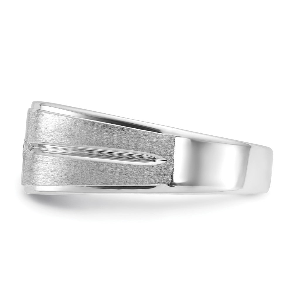 IB Goodman Mens Polished and Satin 1/5 carat Diamond Complete Ring - WBC