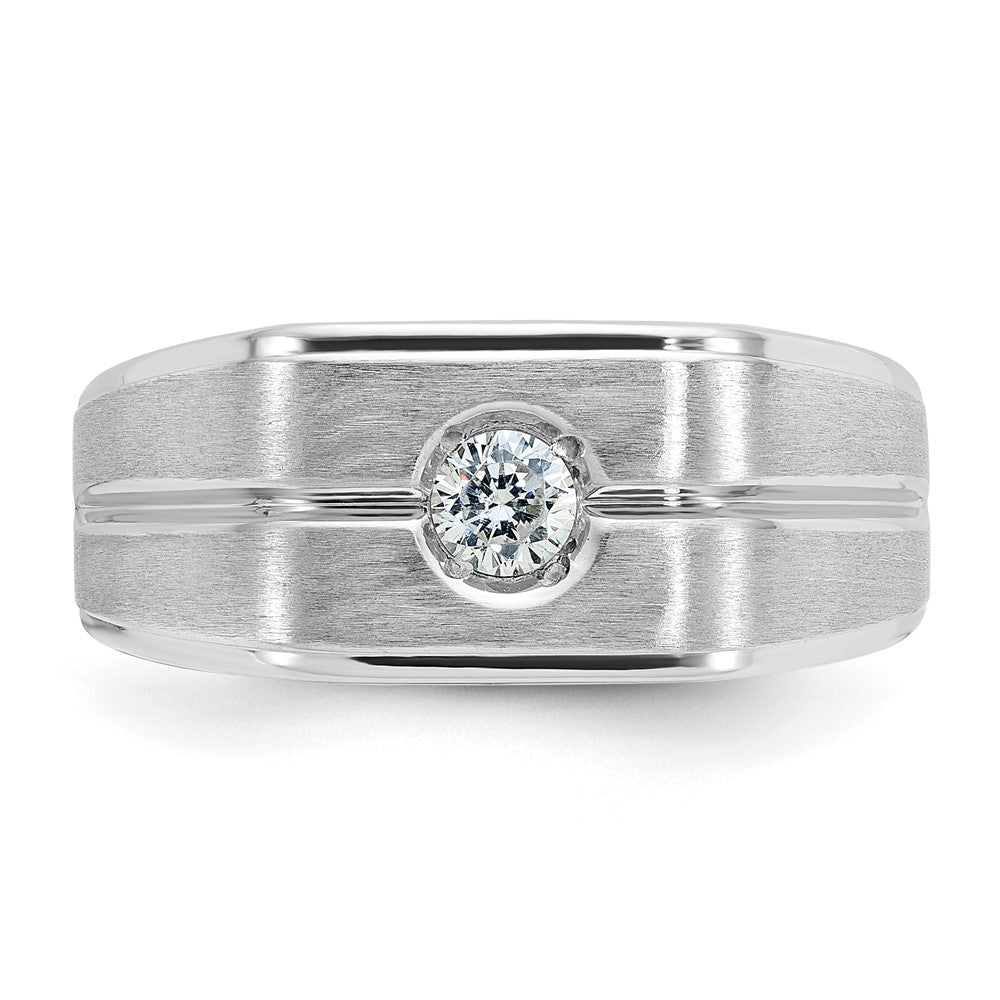 IB Goodman Mens Polished and Satin 1/5 carat Diamond Complete Ring - WBC