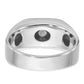 IB Goodman Mens Polished and Satin 1/5 carat Diamond Complete Ring - WBC
