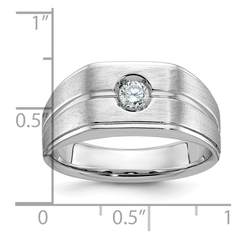 IB Goodman Mens Polished and Satin 1/5 carat Diamond Complete Ring - WBC