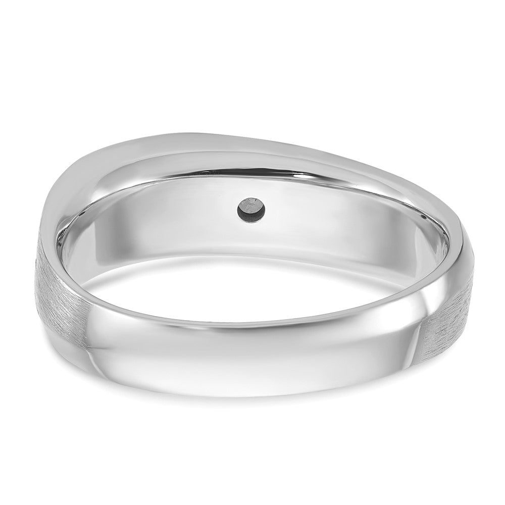 IB Goodman Mens Polished and Satin 1/10 carat Diamond Complete Ring - WBC