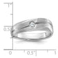 IB Goodman Mens Polished and Satin 1/10 carat Diamond Complete Ring - WBC