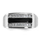 IBGoodman Men's Polished and Satin Onyx and 1/6 Carat AA Quality Diamond Ring - WBC