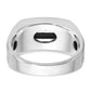 IBGoodman Men's Polished and Satin Onyx and 1/6 Carat AA Quality Diamond Ring - WBC