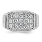 IB Goodman Mens Polished and Satin 1.5 Carat AA Quality Diamond Cluster Ring - WBC