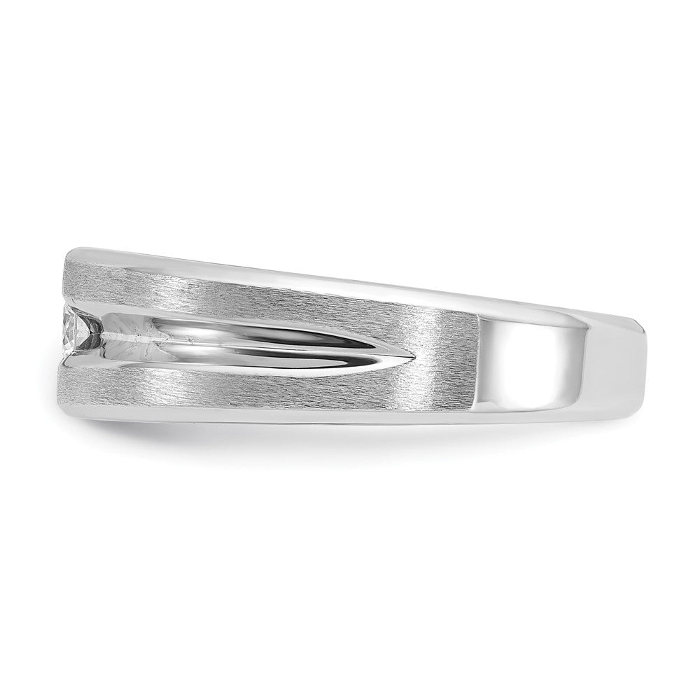 IB Goodman Mens Polished and Satin 1/6 carat Diamond Complete Ring - WBC