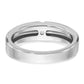 IB Goodman Mens Polished and Satin 1/6 carat Diamond Complete Ring - WBC
