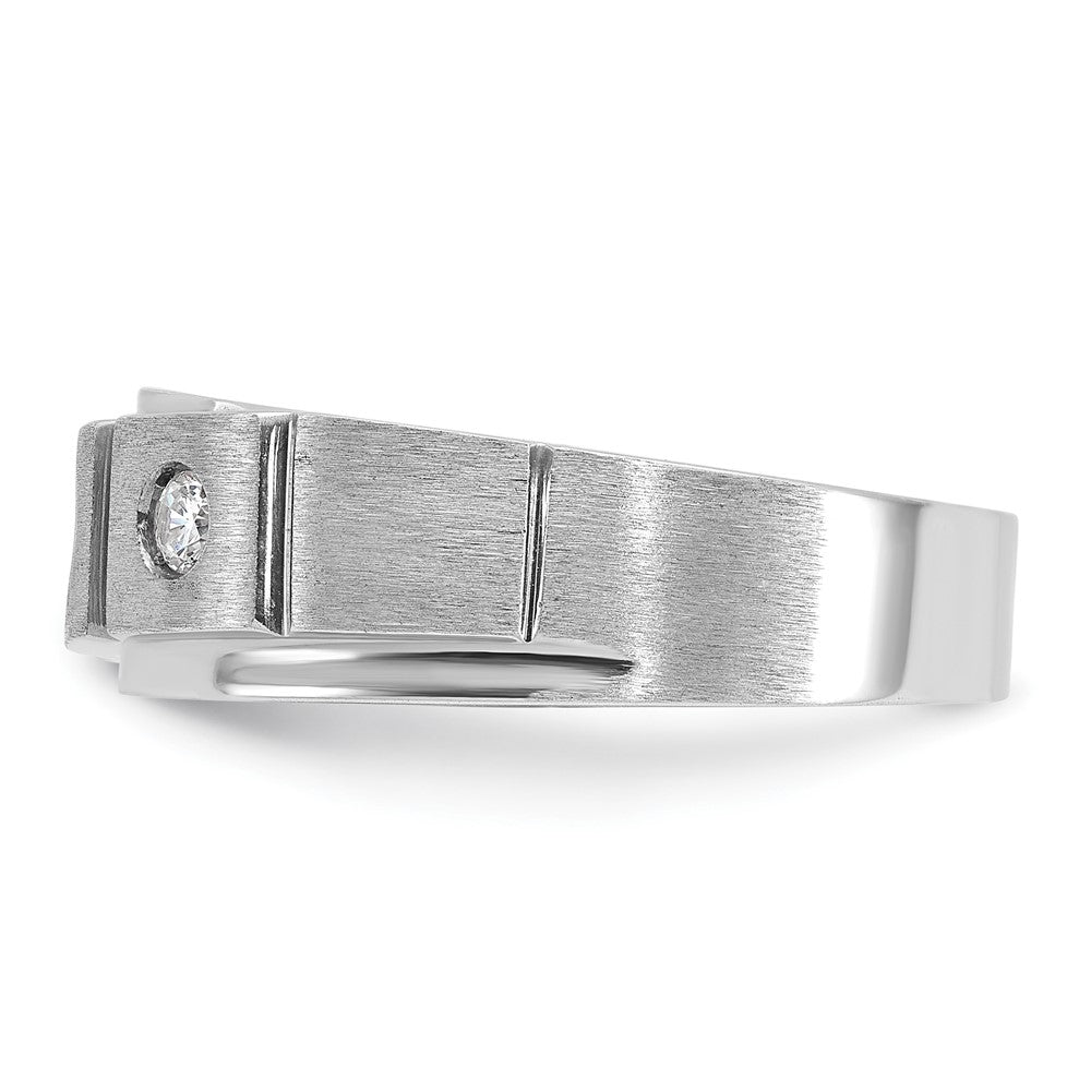 IB Goodman Mens Polished and Satin 1/4 carat Diamond Complete Ring - WBC