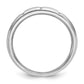 IBGoodman Men's Polished Satin and Grooved 3-Stone 1/5 Carat AA Quality Diamond Ring - WBC