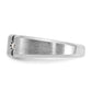 IBGoodman Men's Polished Satin and Grooved 3-Stone 1/5 Carat AA Quality Diamond Ring - WBC