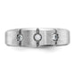 IBGoodman Men's Polished Satin and Grooved 3-Stone 1/5 Carat AA Quality Diamond Ring - WBC