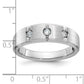 IBGoodman Men's Polished Satin and Grooved 3-Stone 1/5 Carat AA Quality Diamond Ring - WBC