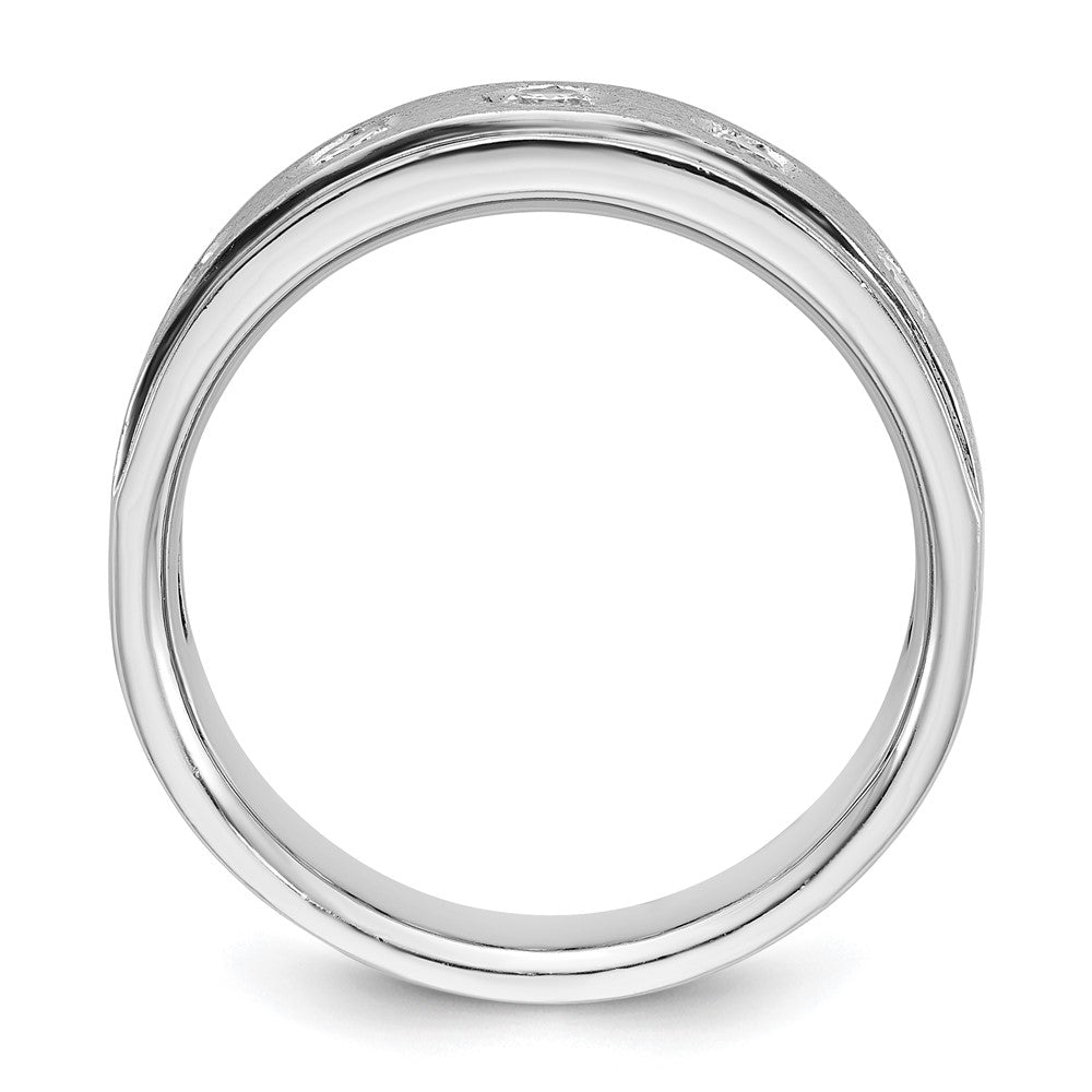 IB Goodman Mens Polished and Satin 1/2 carat Diamond Complete Ring - WBC