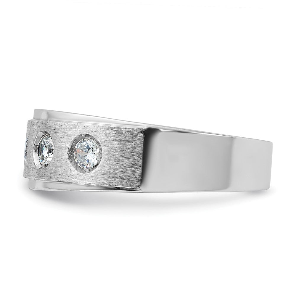 IB Goodman Mens Polished and Satin 1/2 carat Diamond Complete Ring - WBC