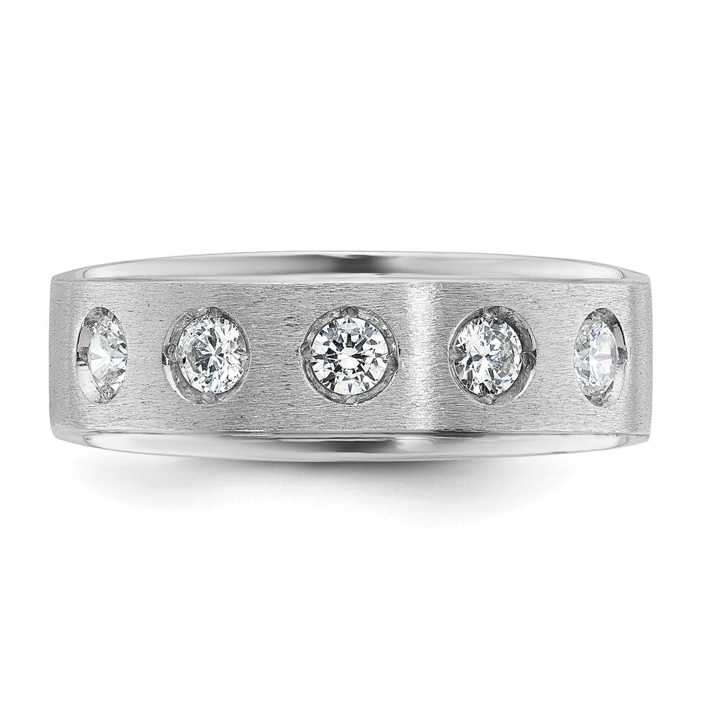 IB Goodman Mens Polished and Satin 1/2 carat Diamond Complete Ring - WBC