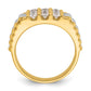 IB Goodman Two-tone Mens Polished and Textured 3-Row 1 Carat AA Quality Diamond Ring - WBC