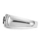IBGoodman Men's Polished and Cut-Out 3/4 Carat AA Quality Black and Diamond Rectangle Ring - WBC