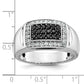 IBGoodman Men's Polished and Cut-Out 3/4 Carat AA Quality Black and Diamond Rectangle Ring - WBC