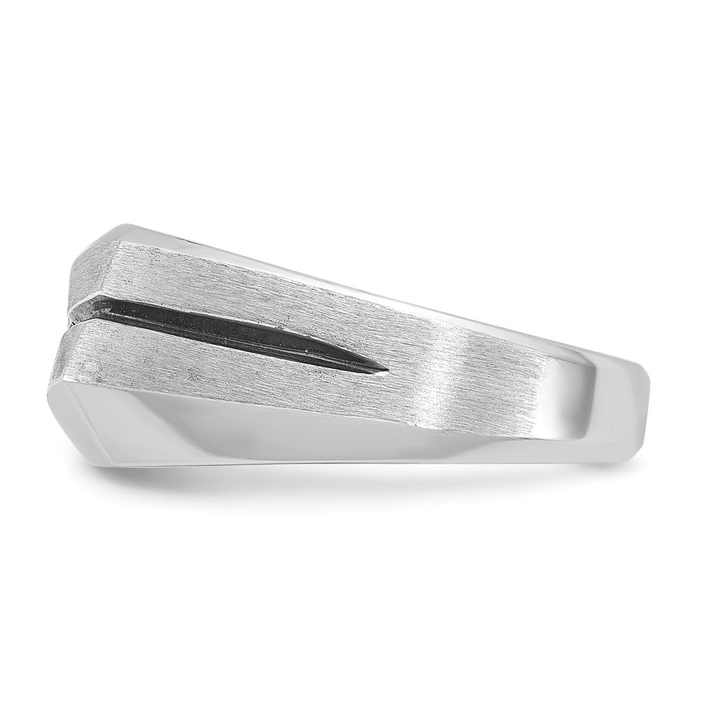 IB Goodman with Black Rhodium Mens Satin 1/5 carat Diamond Complete Ring - WBC