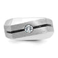 IB Goodman with Black Rhodium Mens Satin 1/5 carat Diamond Complete Ring - WBC