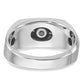 IB Goodman with Black Rhodium Mens Satin 1/5 carat Diamond Complete Ring - WBC