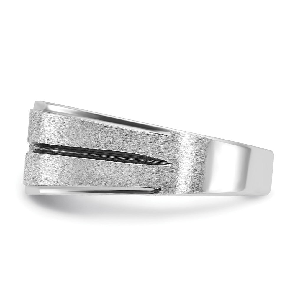 IB Goodman with Black Rhodium Mens Satin 1/5 carat Diamond Complete Ring - WBC