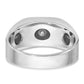 IB Goodman with Black Rhodium Mens Satin 1/5 carat Diamond Complete Ring - WBC