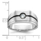 IB Goodman with Black Rhodium Mens Satin 1/5 carat Diamond Complete Ring - WBC