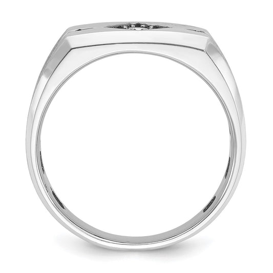 IB Goodman with Black Rhodium Satin 5/8 carat Black and Diamond Complete Mens Ring - WBC