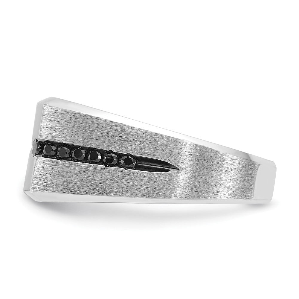 IB Goodman with Black Rhodium Satin 5/8 carat Black and Diamond Complete Mens Ring - WBC