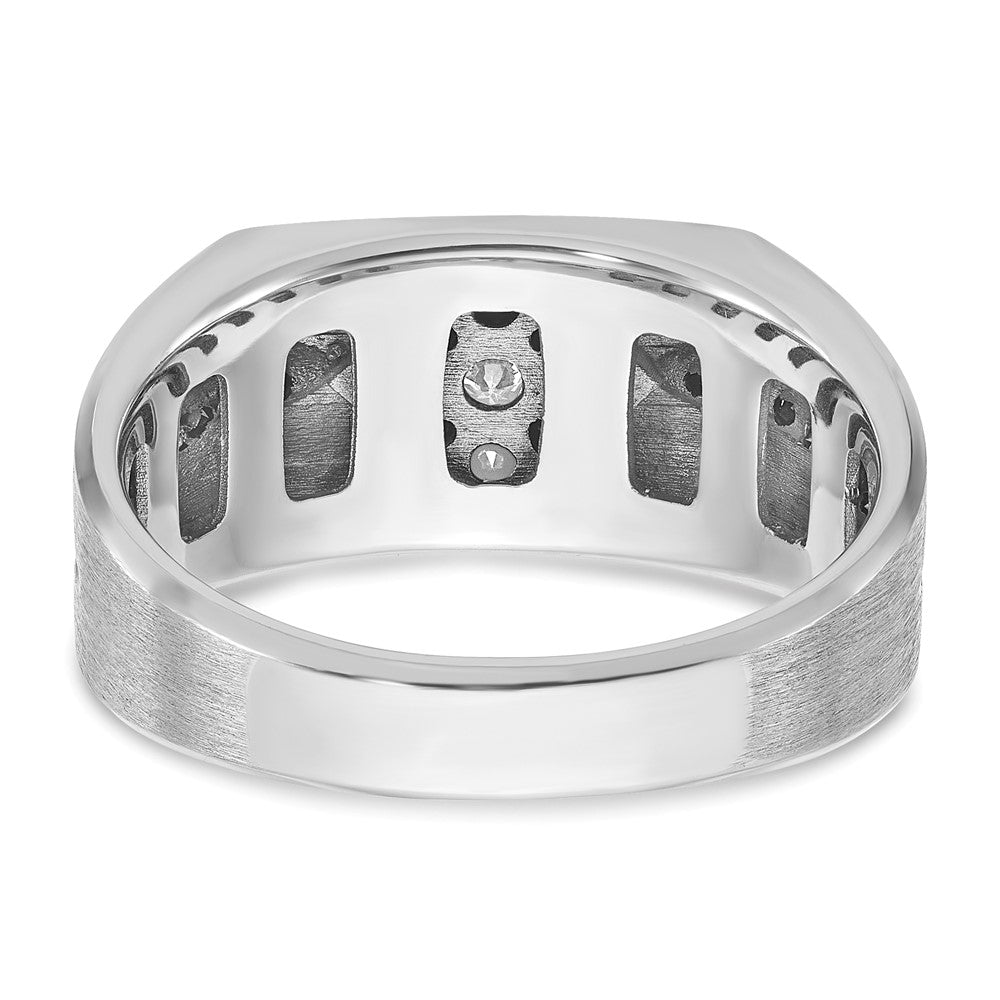 IB Goodman with Black Rhodium Satin 5/8 carat Black and Diamond Complete Mens Ring - WBC