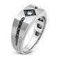 IB Goodman with Black Rhodium Satin 5/8 carat Black and Diamond Complete Mens Ring - WBC
