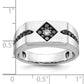 IB Goodman with Black Rhodium Satin 5/8 carat Black and Diamond Complete Mens Ring - WBC
