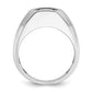 IB Goodman Mens Polished and Satin 1/5 carat Diamond Semi-mount Ring - WBC