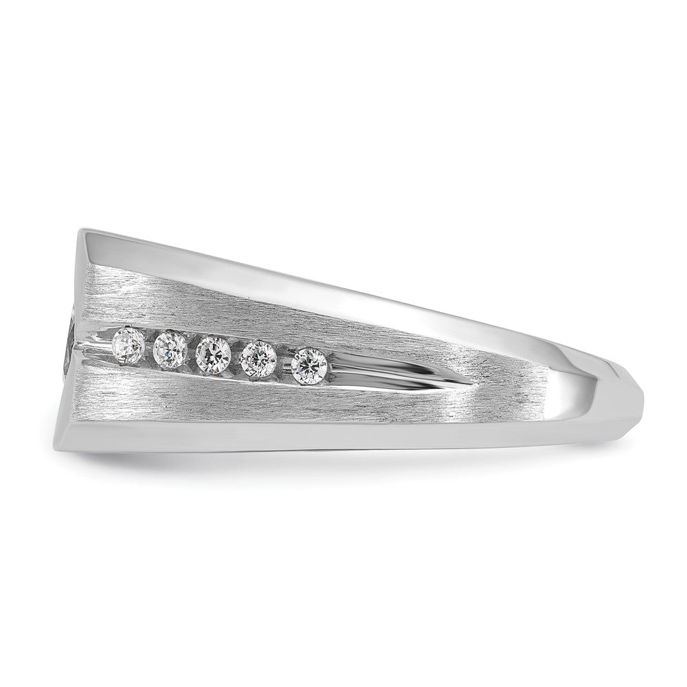 IB Goodman Mens Polished and Satin 1/5 carat Diamond Semi-mount Ring - WBC