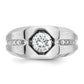 IB Goodman Mens Polished and Satin 1/5 carat Diamond Semi-mount Ring - WBC