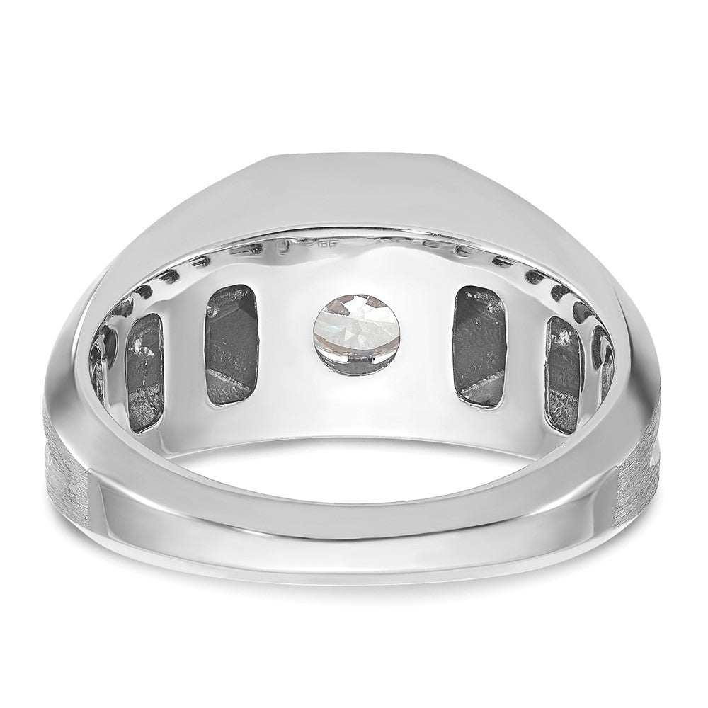 IB Goodman Mens Polished and Satin 1/5 carat Diamond Semi-mount Ring - WBC