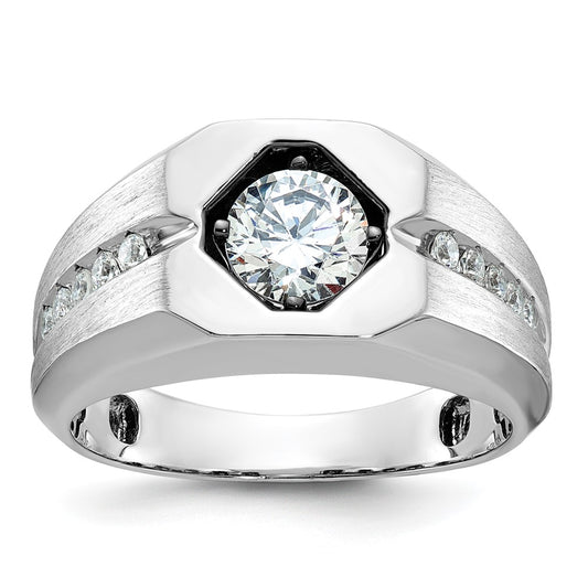 IB Goodman Mens Polished and Satin 1/5 carat Diamond Semi-mount Ring - WBC