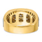 IBGoodman with Rhodium Men's Polished and Satin 1/2 Carat AA Quality Diamond Cluster Ring - WBC
