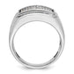 IB Goodman Mens Polished and Satin 1.5 Carat AA Quality Diamond Cluster Ring - WBC