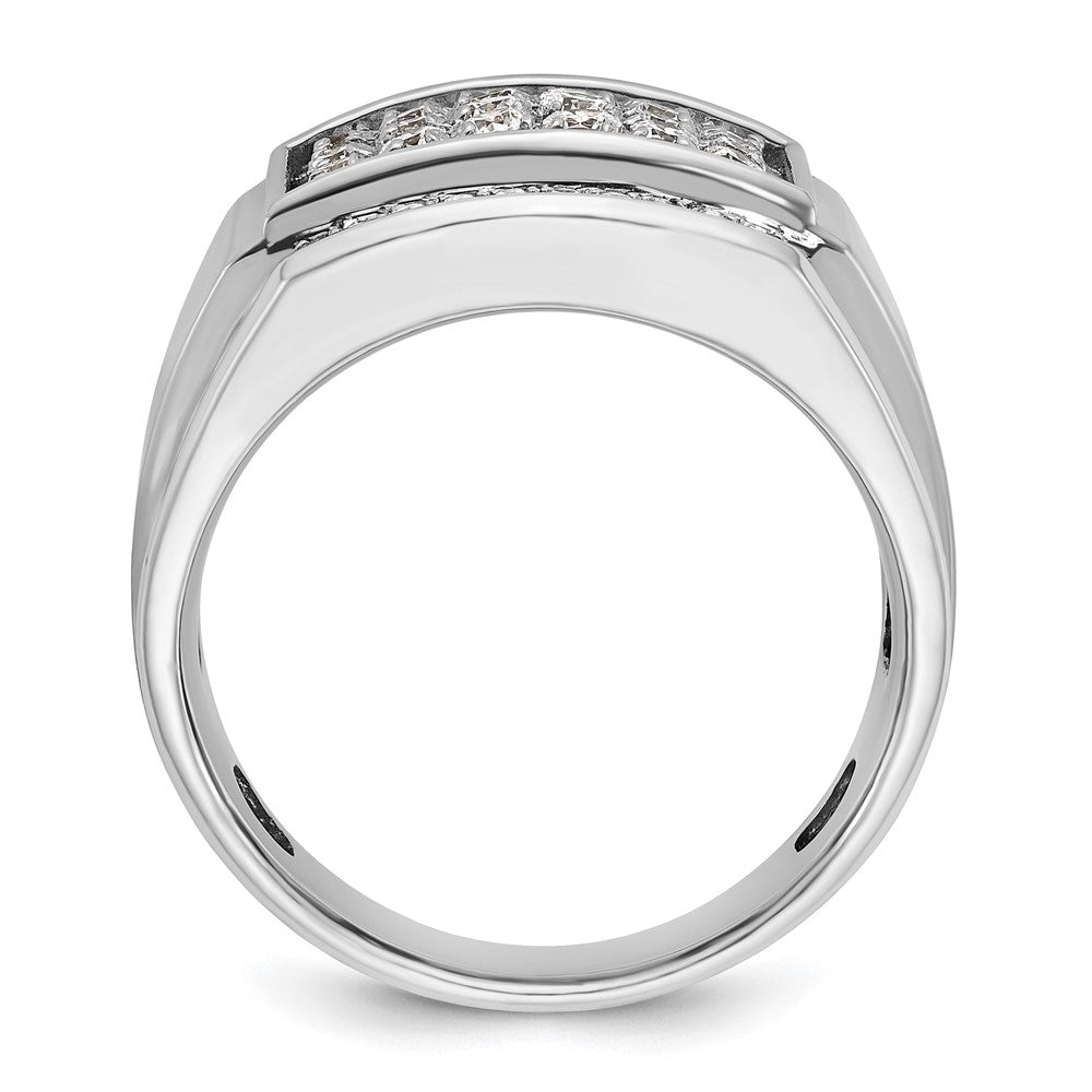 IB Goodman Mens Polished and Satin 1.5 Carat AA Quality Diamond Cluster Ring - WBC